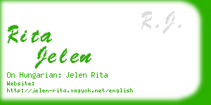 rita jelen business card